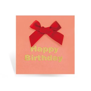 [FT1044-8] 미니 리본 생일 축하 카드
