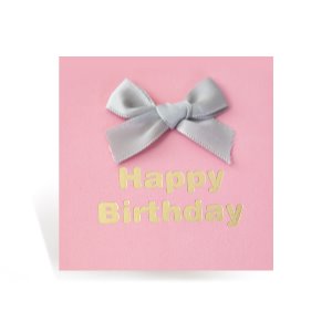 [FT1044-6] 미니 리본 생일 축하 카드